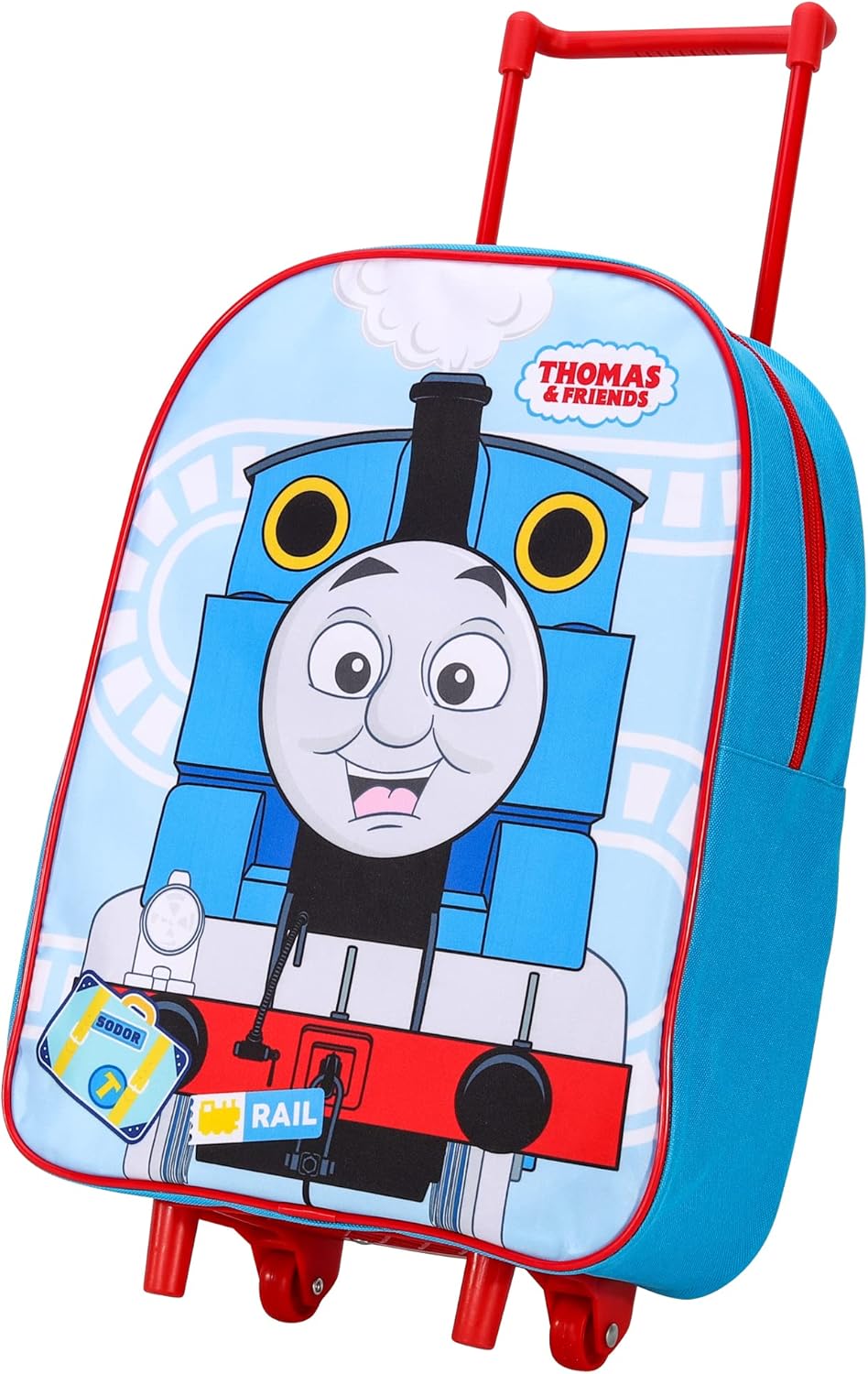 TDL Boys Kids Thomas Standard Folding Trolley Hand Luggage Bag Backpack for School Travel Holidays