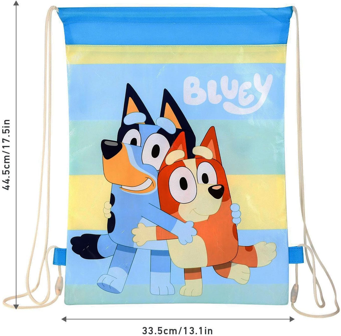 Quickdraw Bluey Backpack & Drawstring P.E Bag - Back To School Carry Bags Set Kids Childrens Travel Bags Bluey Themed - Adjustable Rucksack & Pull String
