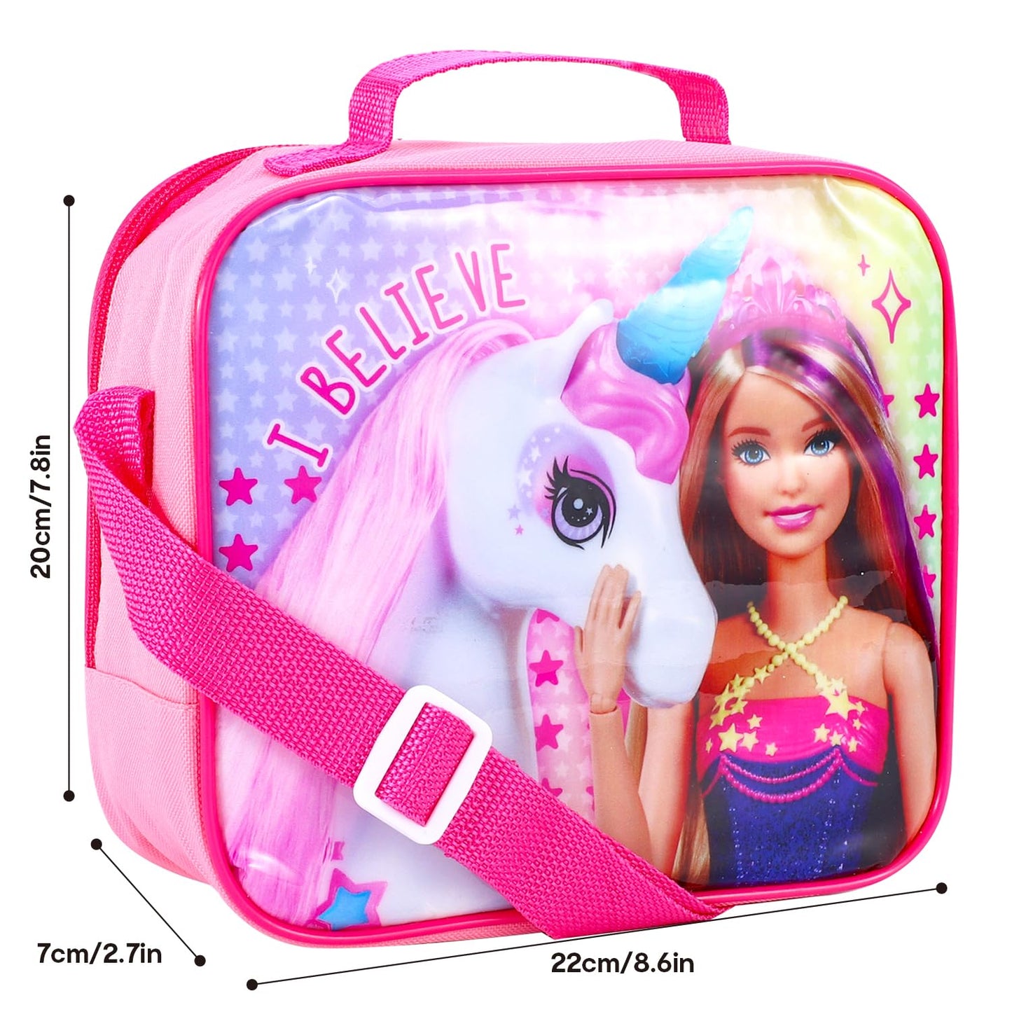 Kids Character 3-Piece Lunch Box Set – Insulated Bag, BPA-Free Water Bottle & Snack Box – Durable & Easy to Clean – Ideal for School, Travel & Daycare (Fun Themes for Boys & Girls) (S-Man)