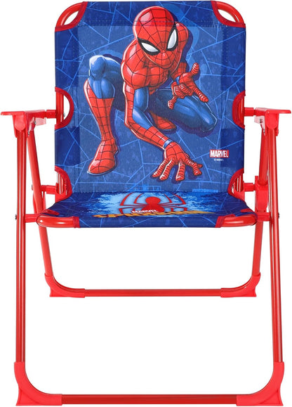 Quickdraw Spiderman Folding Chair Kids Camping Beach Chair Adjustable Foldable Garden Deck Seat For Children Marvel Superhero Design