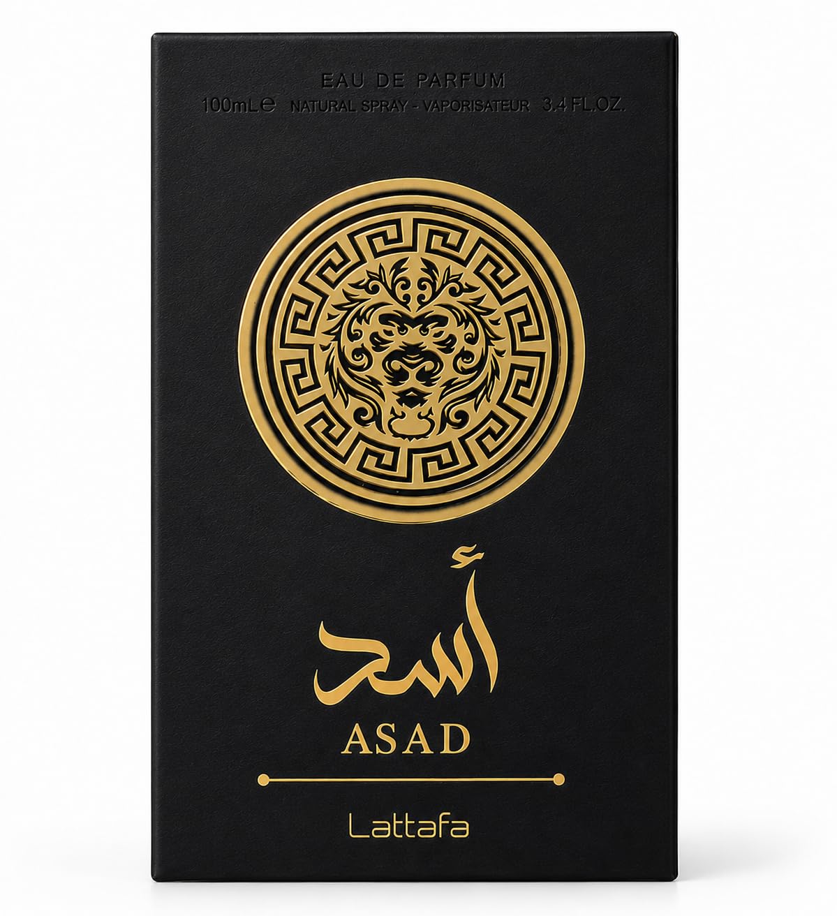 Latafa Asad Eau de Parfum 100ml – Luxury Arabic Perfume for Men, Long Lasting Spicy Vanilla Amber Fragrance, Strong Projection Designer Style Scent (Asad)