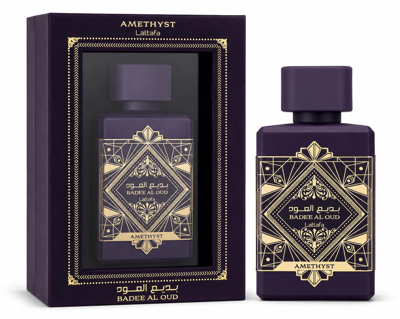 Badee Al Oud By Latafa Eau de Parfum 100ml – Luxury Arabian Oud Perfume for Men & Women, Long Lasting Woody Amber Fragrance, Strong Projection Scent (Amethyst)
