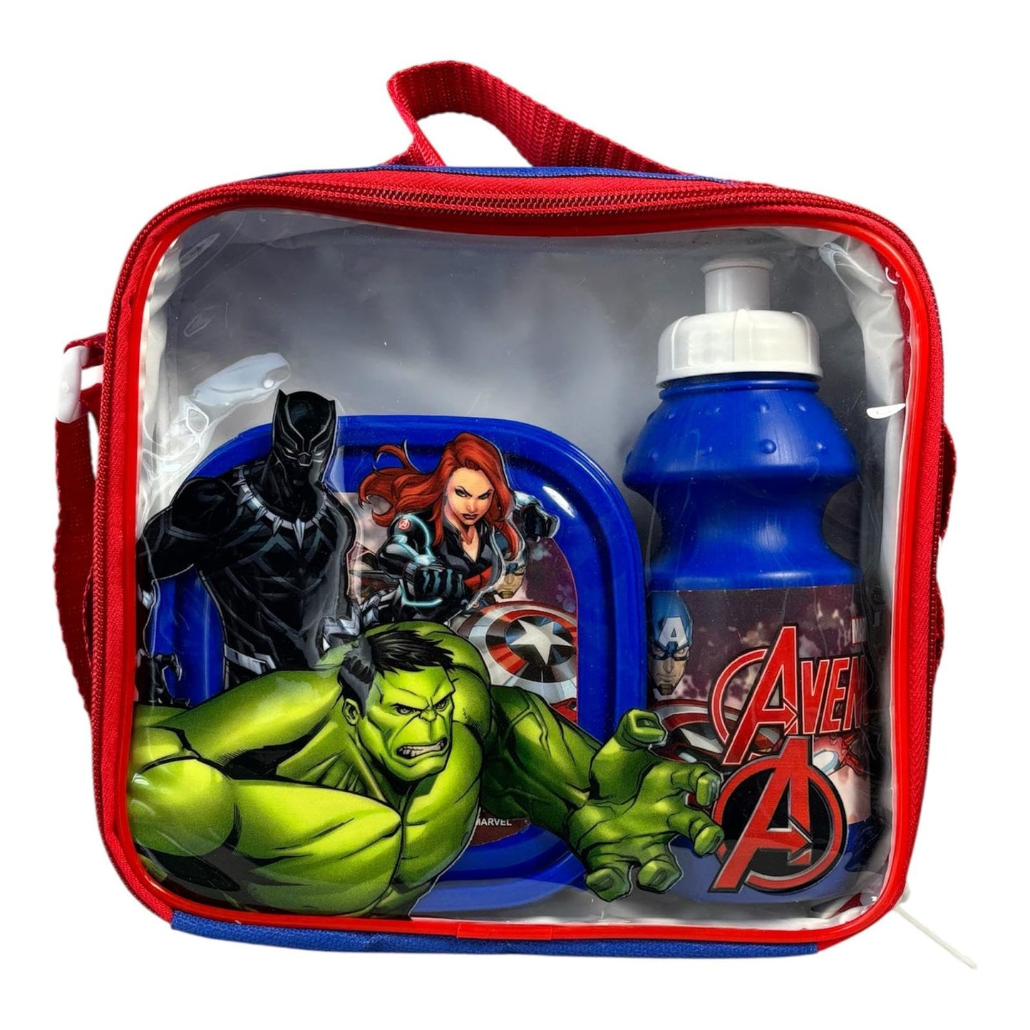 Kids Character 3-Piece Lunch Box Set – Insulated Bag, BPA-Free Water Bottle & Snack Box – Durable & Easy to Clean – Ideal for School, Travel & Daycare (Fun Themes for Boys & Girls) (S-Man)