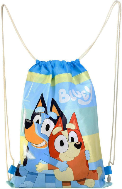 Quickdraw Bluey Backpack & Drawstring P.E Bag - Back To School Carry Bags Set Kids Childrens Travel Bags Bluey Themed - Adjustable Rucksack & Pull String