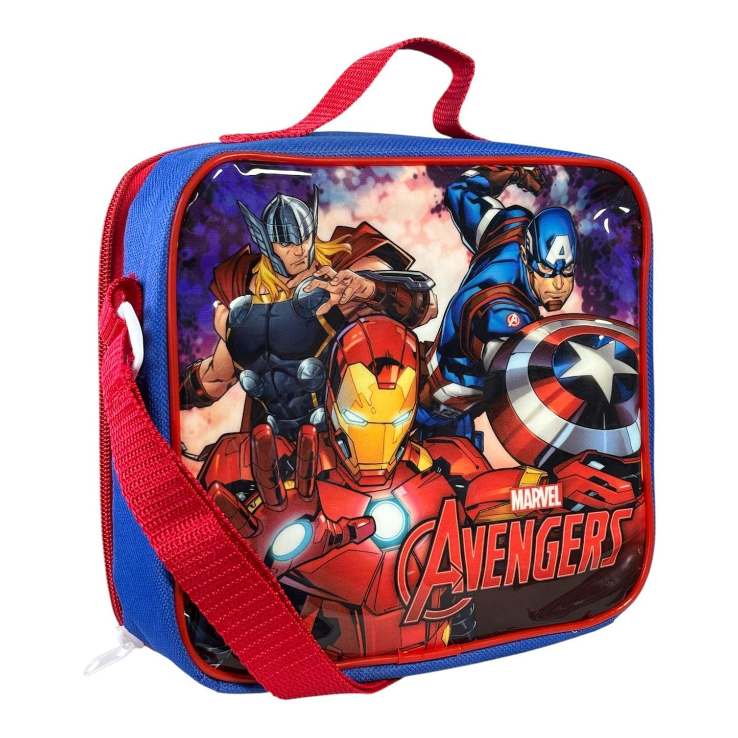 Kids Character 3-Piece Lunch Box Set – Insulated Bag, BPA-Free Water Bottle & Snack Box – Durable & Easy to Clean – Ideal for School, Travel & Daycare (Fun Themes for Boys & Girls) (S-Man)