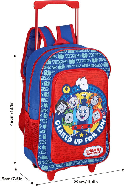 TDL Thomas The Tank Engine Kids' Trolley, Blue, Easy-Glide Wheels and Retractable Handle