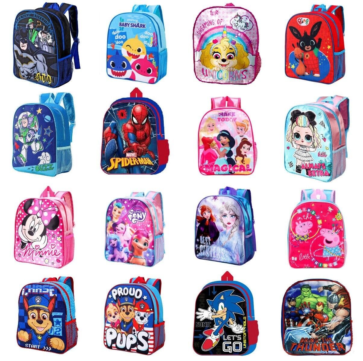 Children Cartoon Official Character Backpack For School - Lightweight Rucksack Travel Backpack Kids - 3D Disney Princess (Princess Vibes) Back Pack