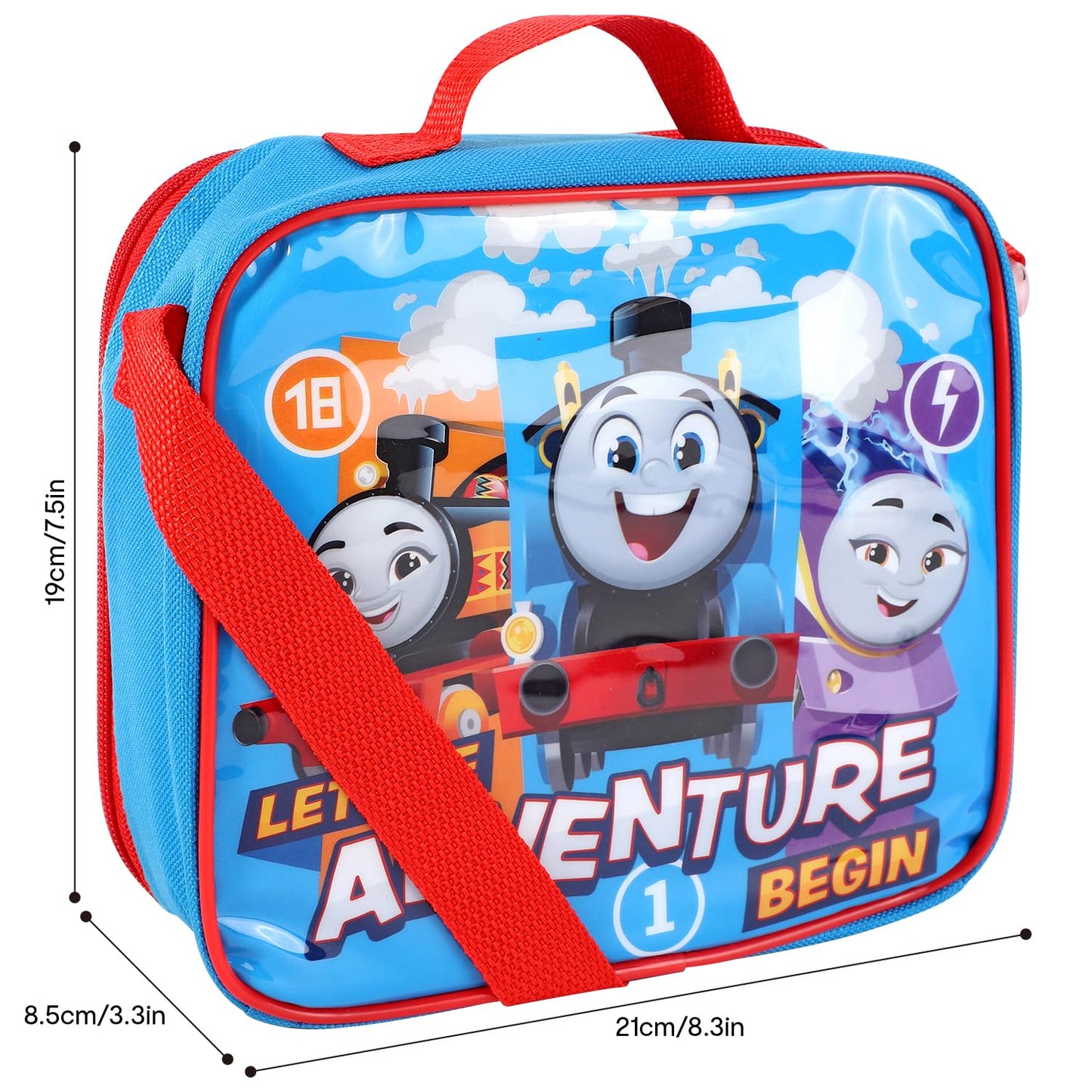 Kids Character 3-Piece Lunch Box Set – Insulated Bag, BPA-Free Water Bottle & Snack Box – Durable & Easy to Clean – Ideal for School, Travel & Daycare (Fun Themes for Boys & Girls) (S-Man)