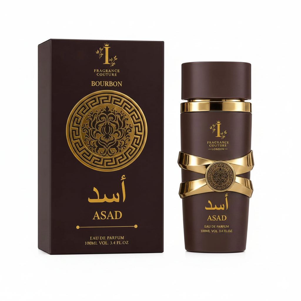 Asad Bourbon By Fragrance Couture Luxury Arabic Perfume for Men 100ml – Long Lasting Oud & Amber Fragrance