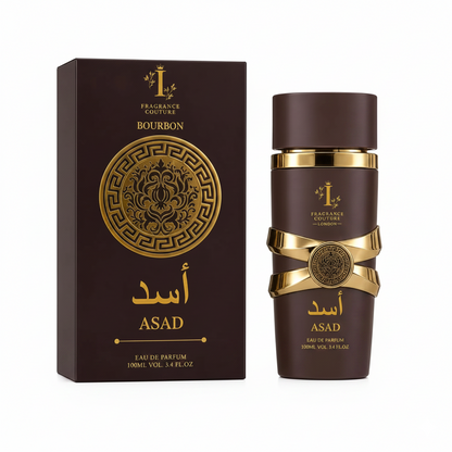 Asad Bourbon By Fragrance Couture Luxury Arabic Perfume for Men 100ml – Long Lasting Oud & Amber Fragrance