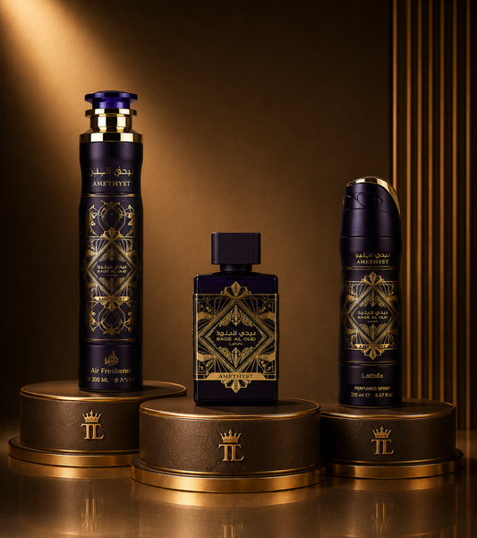 Badee Al Oud Amethyst 3 Piece Luxury Gift Set