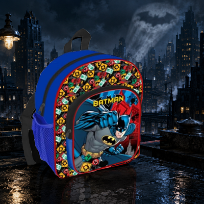 TDL Batman Kids School Backpack Nursery Bag With Front Pocket Mesh Side Adjustable Straps