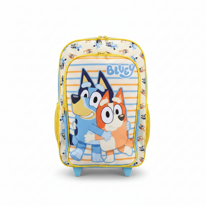 Bluey Kids Trolley Bag – Official Character Rolling Suitcase for Boys & Girls | Lightweight Pull-Along Travel Bag with Telescopic Handle, Spacious Storage & Durable Wheels – School, Holidays