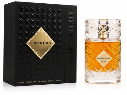 Golden Elixir Luxury Arabic Perfume 100ml – Long Lasting Oud & Amber Fragrance for Women