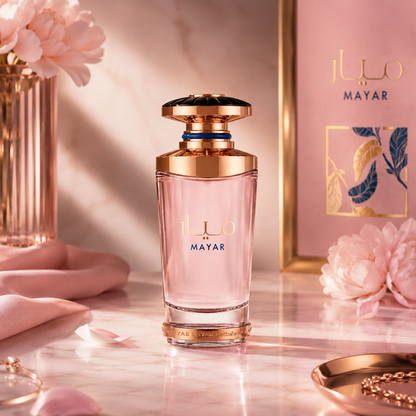 Mayar Eau de Parfum – Fresh Fruity Floral Unisex Fragrance | Long-Lasting Light Sweet & Musky Perfume | Everyday Elegant Scent (Mayar)