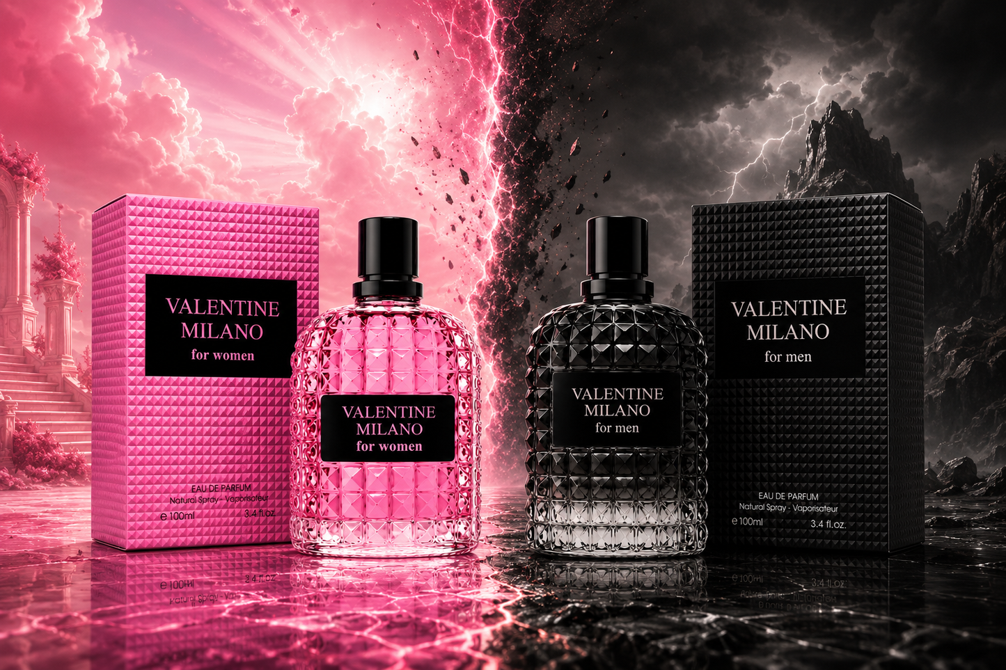 Valentine Milano His & Hers Eau De Parfum Gift Set 2 x 100ml