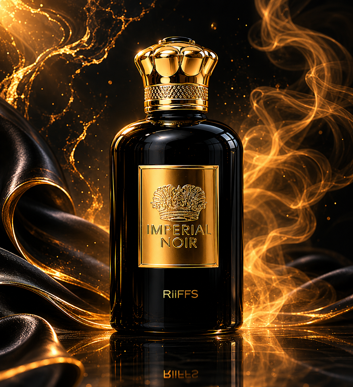 Imperial Noir by Riiffs – Dark Luxury Unisex Eau de Parfum | Long-Lasting Warm Spicy & Woody Fragrance | Bold, Sensual Evening Scent for Men & Women