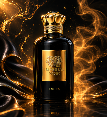 Imperial Noir by Riiffs – Dark Luxury Unisex Eau de Parfum | Long-Lasting Warm Spicy & Woody Fragrance | Bold, Sensual Evening Scent for Men & Women