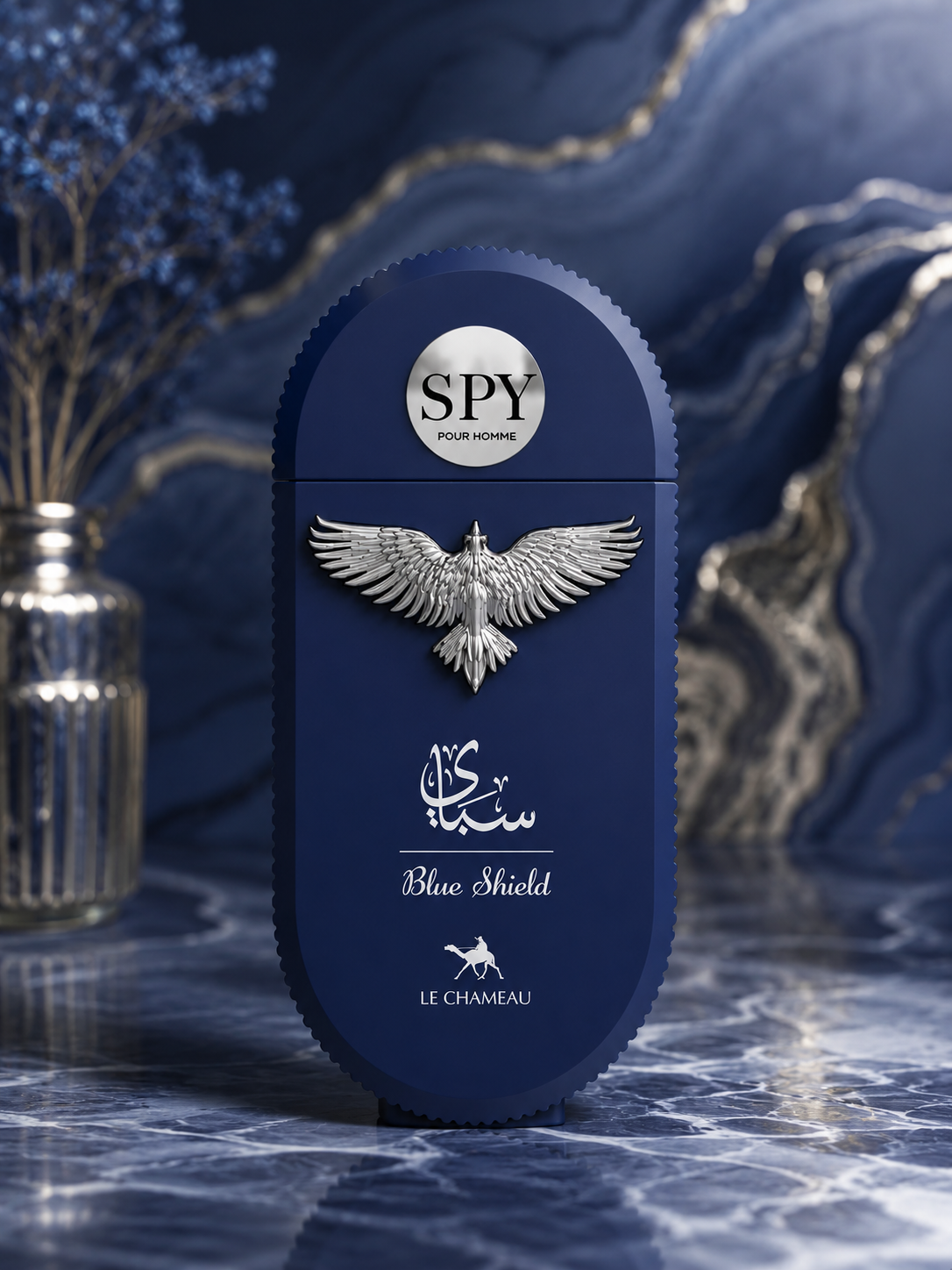 Spy Pour Homme Eau de Parfum – Fresh Spicy Woody Men’s Fragrance | Long-Lasting Masculine Scent | Warm, Clean & Sophisticated Perfume (Blue Shield)